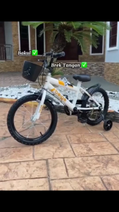 Bicycle Baby Pedaling Bicycle Road Bike With Training Wheels 12 /16 inch Outdoor Sturdy durable basikal budak儿童自行车