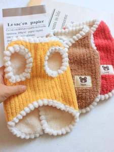 Warm Fleece Lined Teddy Bear Dog Sweater Autumn Winter Small Puppy Vest Cat Warmth Polyester Fiber Casual Style Pet Clothes