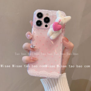 Candy Colored Cute Dog Heart Shaped Full Cover Protective Phone Case for  15Pro Max 13 15 New 12 Soft 14Promax Misae TPU Shockproof