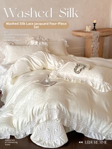 Suxuan | French Style Ruffled Silk Bedding Set 1.5m