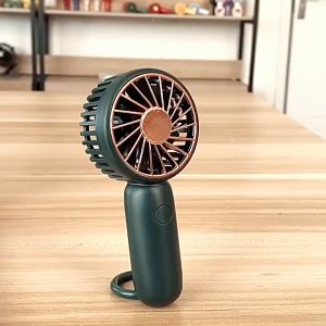 USB Charging Folding Fan Manually Rotated Handheld Portable Easy To Store With Charging Cable Lanyard Fan