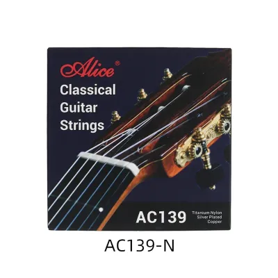 Alice | Alice AC139 Classical Guitar Strings Titanium Nylon Silver Plated Copper Anti-rust Coating Normal/Hard Tension 028-043/0285-044