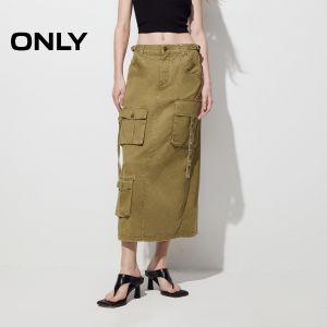 ONLY | Autumn Utility Distressed Split Midi Skirt