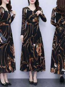 Elegant Midlife Mommy Three-Piece Set Autumn Fashionable Womens Dress High-Quality Ensemble Stylish And Noble Attire
