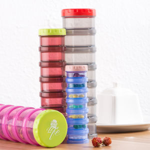 Portable Large Capacity Protein Powder Storage Box Moisture Proof Travel Size Medicine Box Organizer Household Storage Container