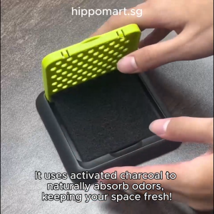 EKO Activated Charcoal Odour Filter Kit | EK8182 | 2-Pack | Strong Odour Absorber | Deodoriser | Filter Case | Trash Cans