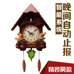 Cuckoo Quartz Wall Clock Silent Living Room Decorative Clock Childrens Room Decoration Whole Hour Time Reporting Clock