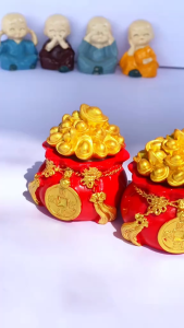 Combo 03 Hủ Đựng Muối Gạo Tài Lộc Để Bàn Thờ Phong Thủy