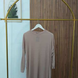 Gamis Jumbo Knit Polos Terbaru 2024/Gamis Wanita Knit Viral LD 120