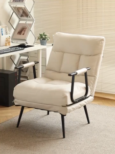 Round Single Sofa Chair Nordic Makeup Chair Small Dressing Chair Bedroom Lazy Casual Couch Sofa Accent