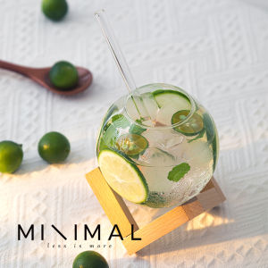 Ins High Aesthetic Coffee Glass Cup Summer Water Drinking Cup Unique Design Restaurant Juice Drink Cup for Women