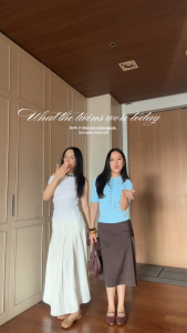 SIMONNE - Lima pleated skirt กระโปรงยาวจีบเอว