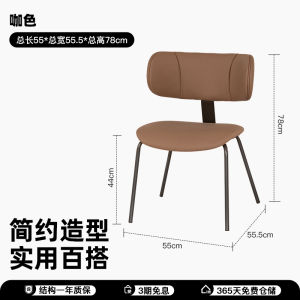 เก้าอี้ทานอาหารแบบเรียบง่ายสุดหรูหราสไตล์นอร์ดิก Norchaire สำหรับบ้าน โซฟาแบบพักผ่อน สไตล์ย้อนยุค วัสดุโลหะและผ้า