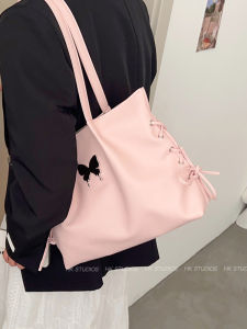 Large Capacity Commuter Tote Bag Womens Underarm Single Shoulder Handbag Casual Style Korean Fashion Soft PU Leather