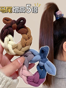 Dây Buộc Tóc Đàn Hồi Cao Dây Thun Dệt Thắt Nút Bướm Phụ Kiện Tóc Tròn Dây Buộc Tóc Bền Dây Buộc Tóc Bằng Cao Su Dày