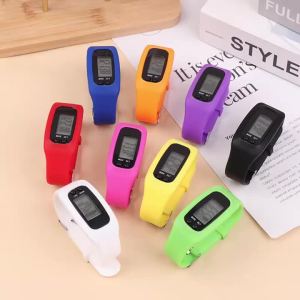 OUHOE | LED Pedometer Bracelet Watch Silicone Step Counter Fitness Tracker 12/24‑Hour Time Display Step Tracking Wrist Watch