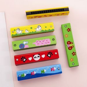 Mainan Anak Harmonika Kayu Alat Musik Harmonica 16 Lubang Mainan Edukasi