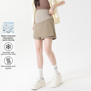 MIDULI | Pregnant A-Line Skirt Summer Bump Supporting Anti-Exposure