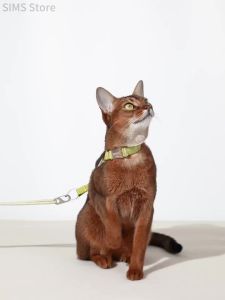 I-Shaped Cat Harness & Leash Set Adjustable Escape Proof Breathable Vest Pet Outdoor Traction Rope For Kitten Free Exploration