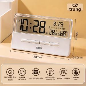 deli | Đồng Hồ Báo Thức To Cho Bé