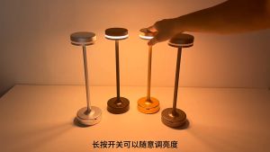 Vimite LED Table Lamp 3 Color USB Rechargeable Wireless Adjust Brightness Night Lighting Desk Light 3V Bar Dining Light for Cafe Hotel Room Bedroom Bedside Decorative Lighting