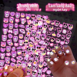 XIONGBUFAN | Nhãn Dán Móng Nước Chống Thấm Hình Công Chúa Dễ Thương