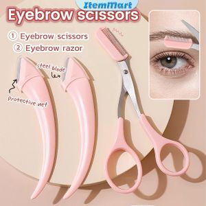 ItemMart Eyebrow Razor Set Eyebrow Shaver For Women Men Eyebrow Scissors With Comb Brow Trimmer Scraper