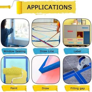 Blue Painters Tape 10mm/25mm/50mm x 20M Practical Traceless DIY Masking Paper Tape Multi Painting Masking Tape Clean Release Paper Tape