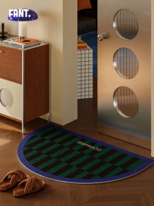 Afternoon Berlin Mid-century Style Semi-circular Silk Loop Entrance Mat Anti-slip Wear-resistant Dust-proof Customizable Door Mat
