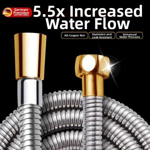 YIZHIBING | High-flow Large Diameter Stainless Steel Pressure-Enhanced Thickened Anti-explosion Shower Hose
