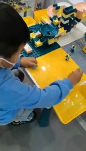 Kids Block Table Set  Puzzle Toys Storage Children Drawing Desk Building Toy Organizer Containers