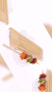 [selected]200pcs Bamboo Skewers Bbq Stick with Handle Bamboo Sticks Fruit Kabob BBQ Bamboo Skewers