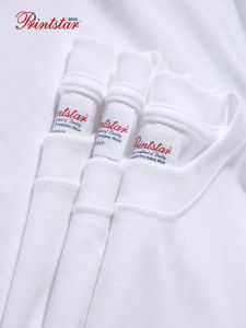 Printstar | Solid White Stylish Casual T-Shirt
