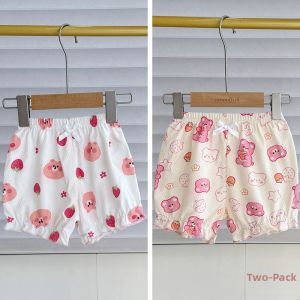 cat and fish | Cotton Short Pants for 0-5 Year Old Girls Summer