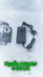 Nguồn Adapter điều chỉnh điện áp 3-12V-1A  dùng để điều chỉnh động cơ