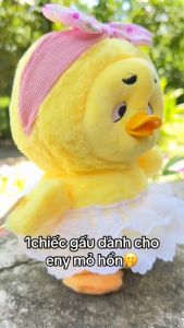 Thú nhồi bông vịt mặt quạo ngộ nghĩnh - Size 22cm - Quà tặng gấu bông Upsetduck êm mịn cho bé.