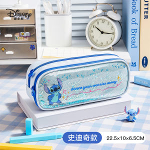 Disney | Hộp Đựng Bút Chì Dung Tích Lớn Disney Dành Cho Bé Gái Hoạt Hình Dễ Thương Quicksand Hộp Lưu Trữ Văn Phòng Phẩm Hình Chữ Nhật Để Bàn Sắp Xếp