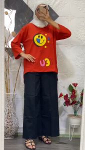 Setelan Cotton Combed Wanita Dewasa Viral Kekinian/Setelan Wanita Terbaru Trendy Smile Lady Rose