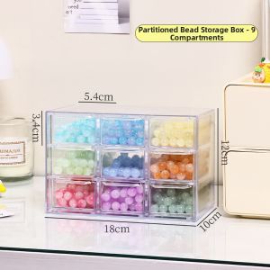 YOUKAMAN | Dustproof Clear Desktop Storage Box for DIY Beads