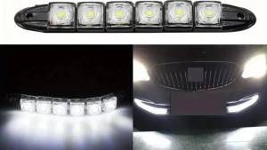 Waterproof 6-Chip LED DRL Strip - Flexible Car Daytime Running Light for Headlight Fog Light Reverse Light & Trunk