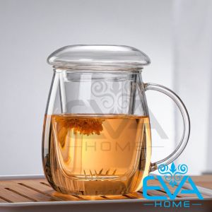 Cốc Lọc Trà / Ly Kèm Lõi Lọc Trà Thuỷ Tinh Chịu Nhiệt Mushroom Cup 500ML