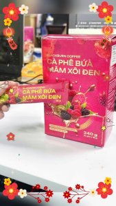 ( CAM KẾT CHÍNH HÃNG) Cà Phê Bứa Mâm Xôi ĐenHổ Trợ Kiểm Sót Vóc DángGiảm CânHộp 15 gói