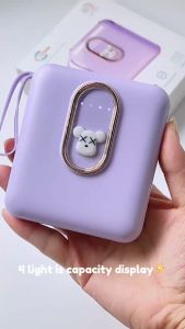 Yisen 20000mAh Powerbank Lucu Kaws Desain Dengan Kabel 4 yang Dapat Dilepas Mini Portabel Pengisian