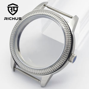 RICHUS ETA6497 Watch Case 44mm Silver Watch Case Fit ETA6497 6498 ST3600 3620 Movement Watch Accessories