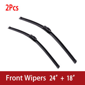 Wiper Blades 24"+18" For Mazda 3 BM BN Axela 2013-2018 Standard All Weather J Hook U Quiet Smooth Soft Rubber Windscreen Wipers