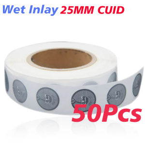 10/30/50Pc 25MM CUID Android App Modify UID Changeable S50 1K NFC Sticker Wet Inlay 13.56MHz NFC tag Block 0 Writable Copy Clone