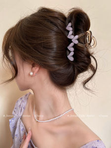 Elegant Purple Jelly Heart Shark Bite Hair Claw Clip Stylish Hair Accessories Korean Style Fresh out Fashion Hair Grips Clamps