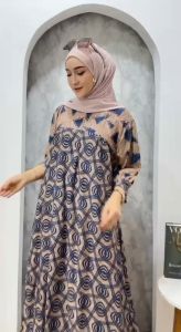 Dress kekinian rayon premium gamis lebaran viral busui friendly