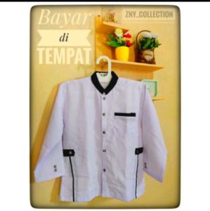 Atasan Jasko Anak Baju Koko Putih SD-SMP usia 4-15thn Terbaru 2025