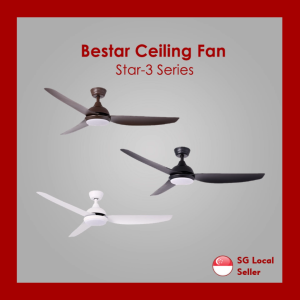 BESTAR STAR 3 3-Blade DC Motor Ceiling Fan with Light and Remote